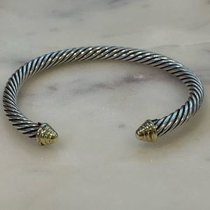 David Yurman Cable Classic Cuff Bracelet with 14k Gold